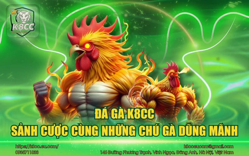 Đá gà K8CC - Sảnh cược cùng những chú gà dũng mãnh