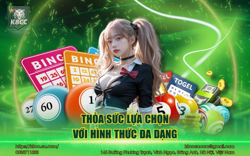 Xổ số K8CC - Sảnh cược tốc độ, trúng lớn mỗi ngày 4 Thỏa sức lựa chọn với hình thức đa dạng